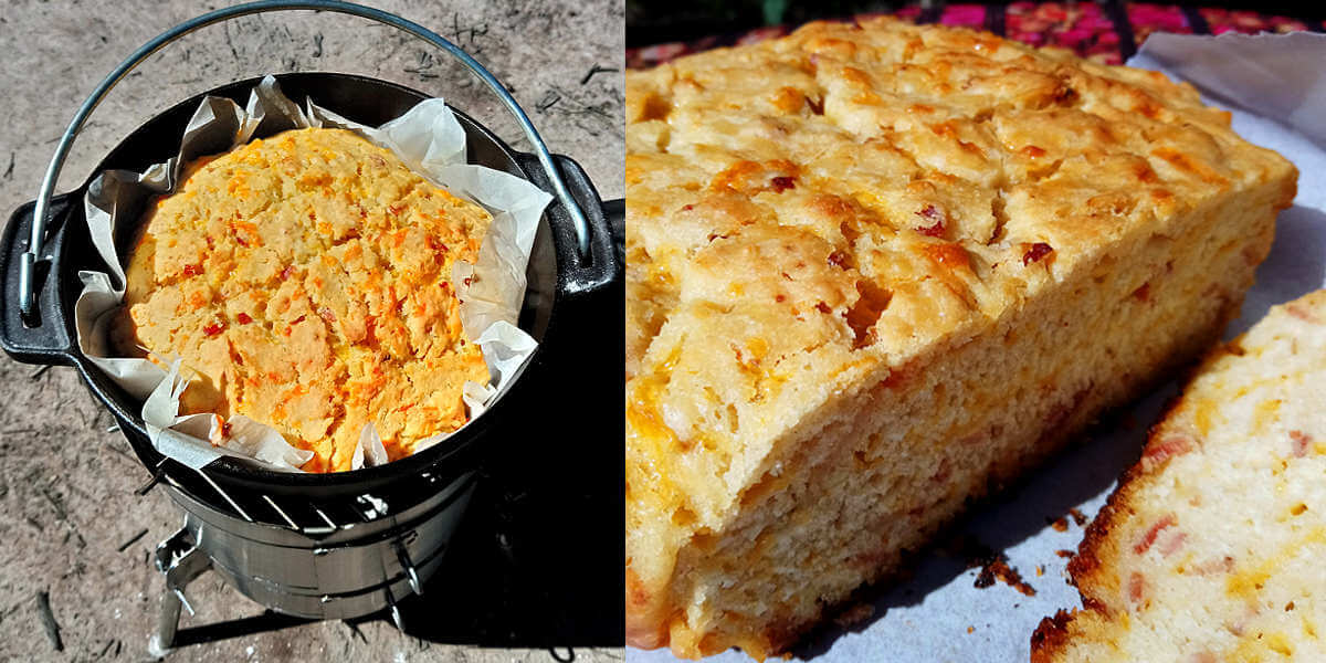 beer bacon cheese potjie bread