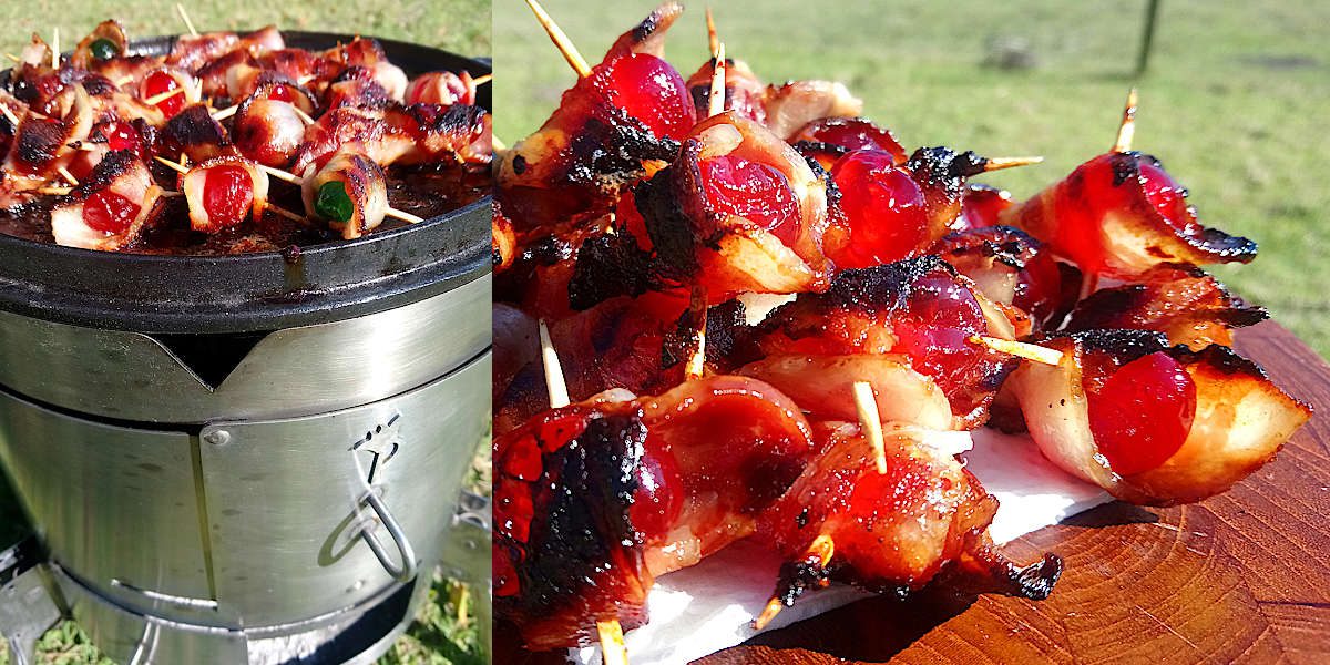 bacon wrapped cherries