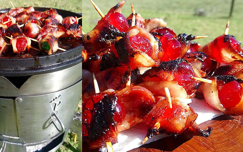 bacon wrapped cherries